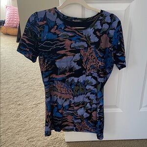 Patterned Short Sleeve Dress